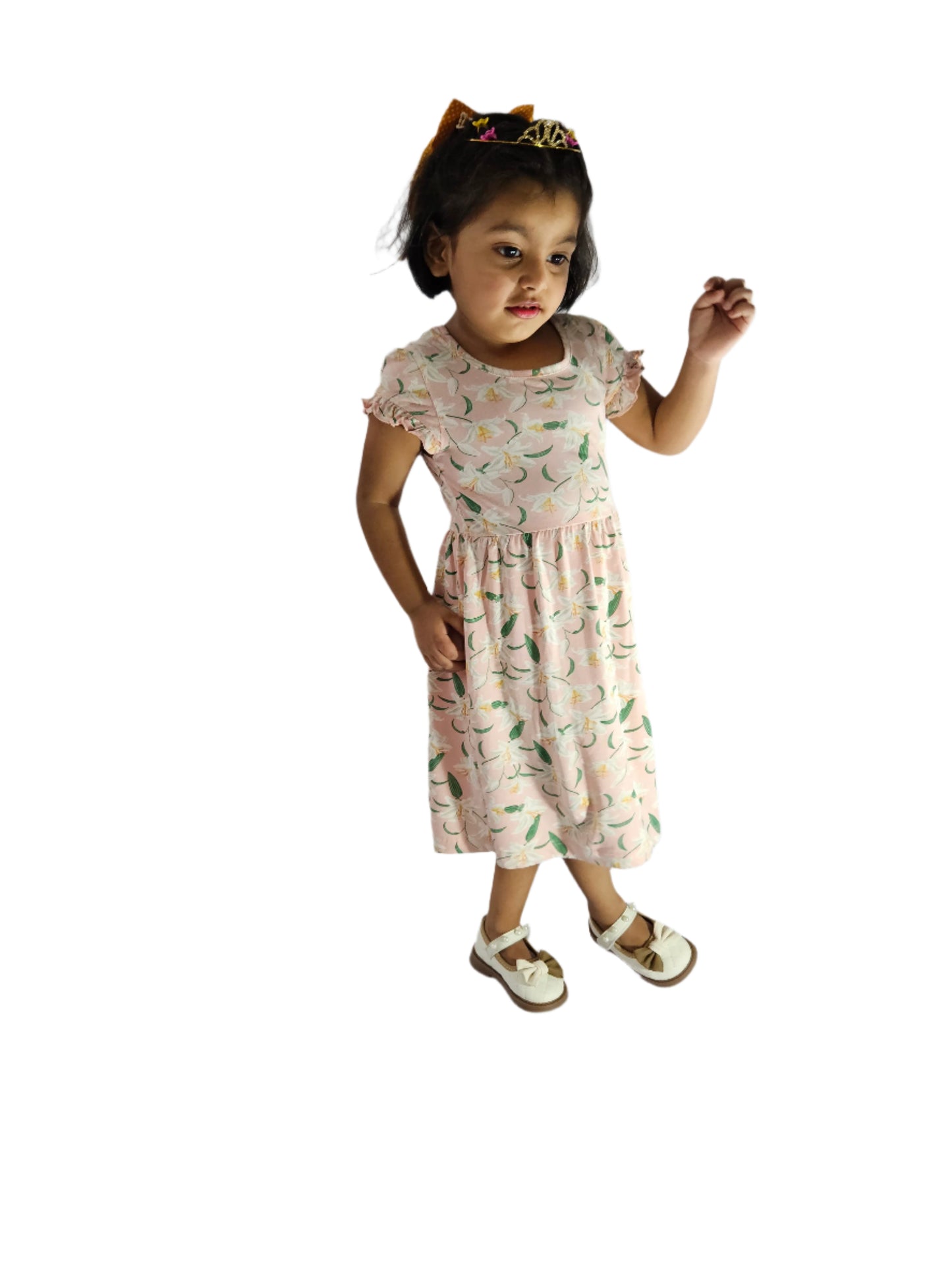 Girls Dress Velcro Opening Belly Sandals