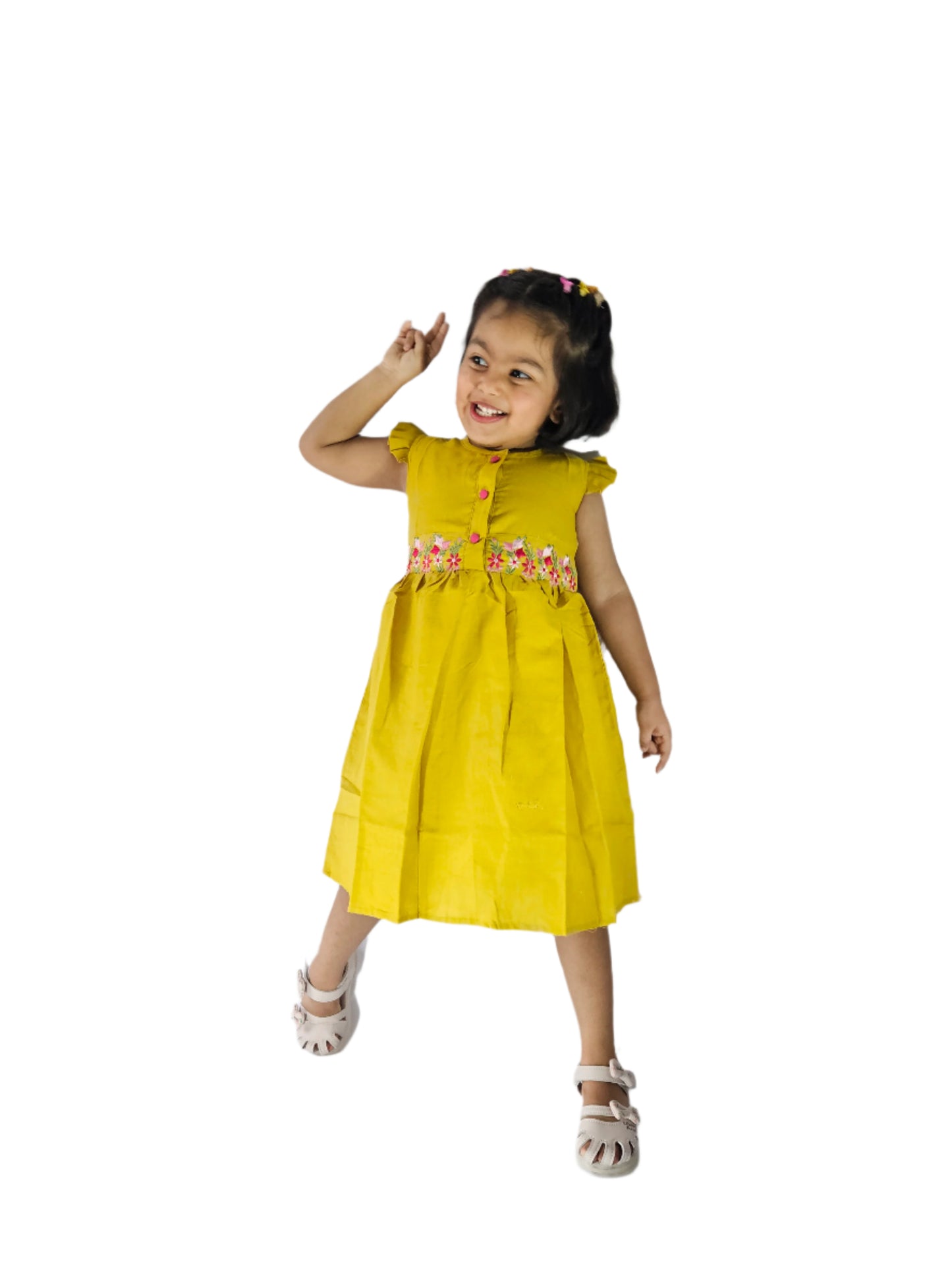 Girls Double Bow with Single Strap Opening Sandals