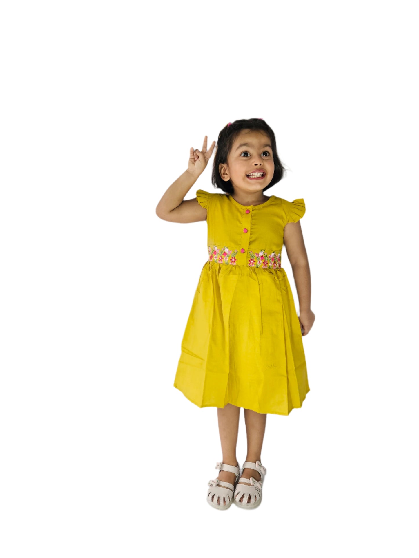 Girls Double Bow with Single Strap Opening Sandals
