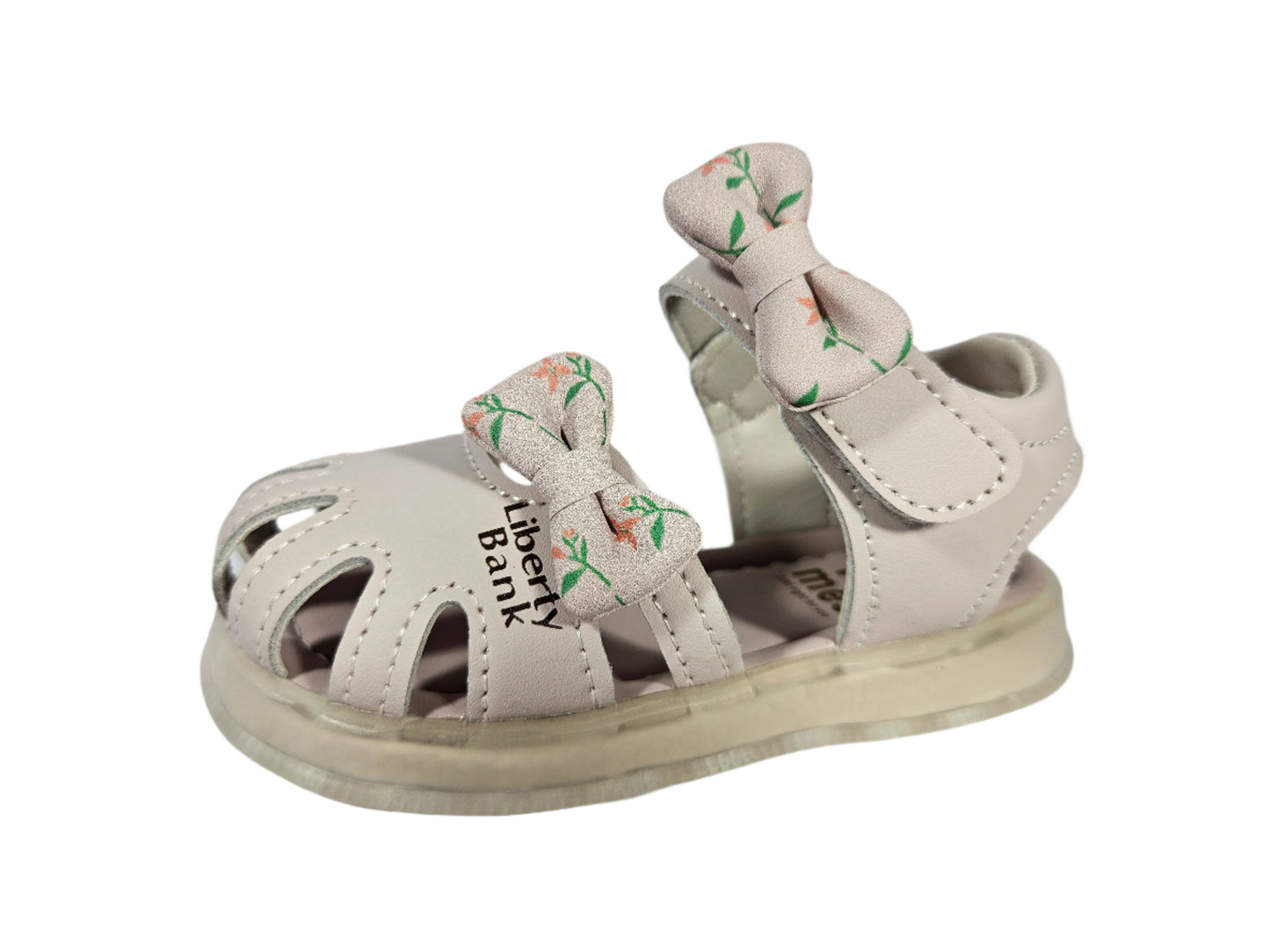 Girls Double Bow with Single Strap Opening Sandals