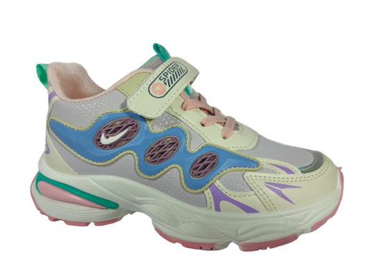 Girls Chunky Edition Velcro Strap Opening Sneaker